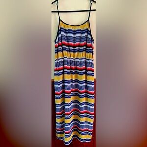 Vincent Camuto striped, fully lined dress.